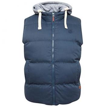 BLEND Herren Kurzweste BHBJens, dick gepolstert mit Sweat-Kapuze, Größe XXXL, Farbe Blau (Dress Blues)