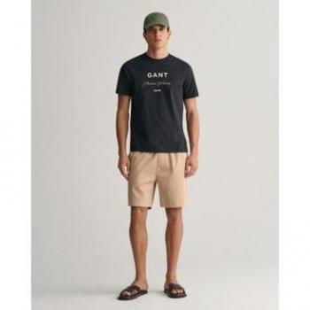 Pantalones cortos Gant con cordón ajustable en color gris para hombre