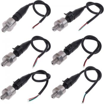 Capteur transmetteur de pression 5 V 1/8 NPT, inox, compatible huile, air et eau