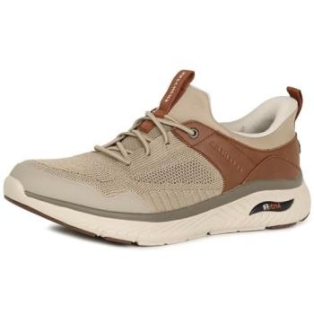 Skechers Slip‑ins Relaxed Fit : Arch Crosser Emeric Chaussures Moyen Width en Taupe/Brun, Pointure 42, Vegan, Arch Fit