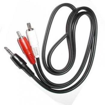 3.5mm/2x RCA 2.5m cable de audio 2,5 m 3,5mm 2 x RCA Negro