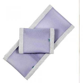 Mesh Cot Bumper with Velcro, Breathable Design, Fits up to 140x70 cm, Soft White