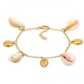 Elli Armband »Echte Kauri Muscheln Sommer 925 Silber vergoldet«