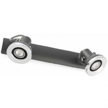 Faro Ring 2 Light Indoor Adjustable Wall Spotlight Grey, GU10