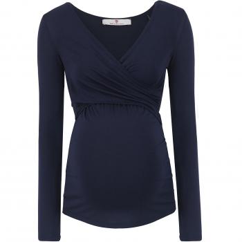 Bellybutton Maternity Damen Umstandslangarmshirt Laila-Stillshirt 1/1 Arm, Blau