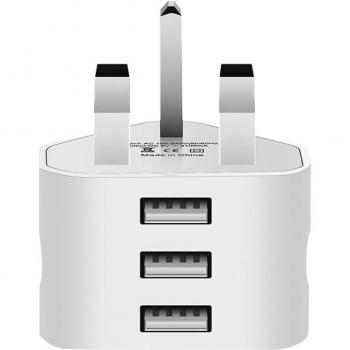 Cargador portátil UK 3 pines con múltiples puertos USB para viajes