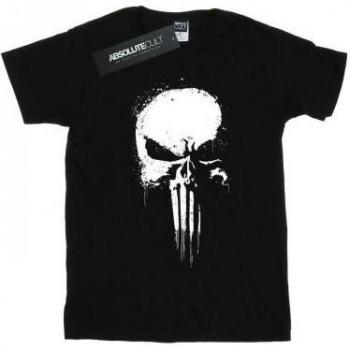Camiseta negra de algodón con diseño de calavera para niña