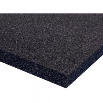 Adam Hall Mousse de Rebondement PE Noir 200x100x20 mm
