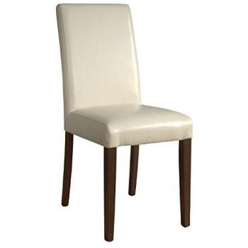 Bolero Faux Leather Dining Chairs 2pc Cream 510mm