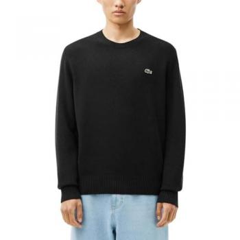 Lacoste WOOL CREW NECK SWEATER men Pullovers black en taille:M