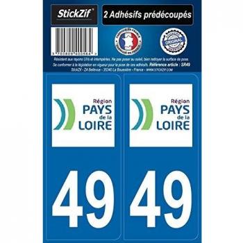 STICKZIF SR49 Pack d'autocollants Adhésif Région Département 49
