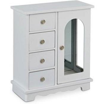 Joyero Relaxdays Madera Blanca 49 unidades