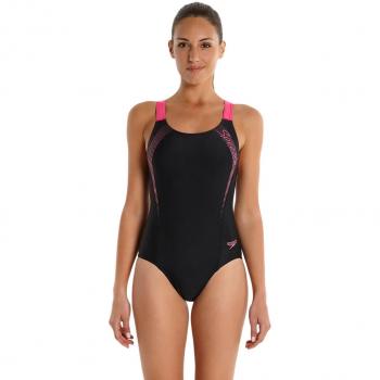 Speedo Girls' Sporty Logo Medalist Swimsuit