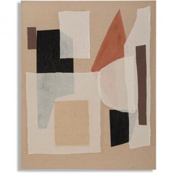 Pintura Geométrica 19 – Madera, Tejido, Colores Vibrantes