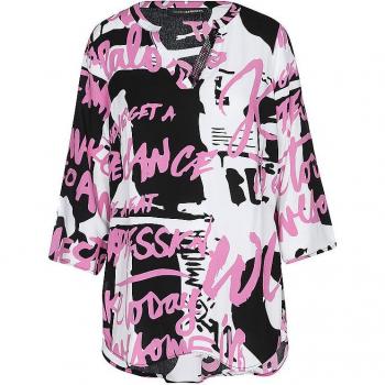 Doris Streich Bluse mit Muster in Pink Größe 46