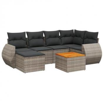 Grey Rattan Garden Sofa Set