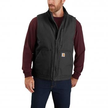 Gilet Carhartt Anatra Lavata Nero L con Collo Tondo
