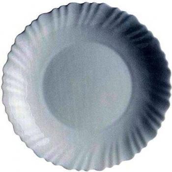 Luminarc-Plato Llano Luminarc Feston Blanco Vidrio (Ø 25 cm)