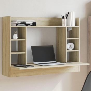 Bureau murale Prolenta Sonoma, chêne massif 105x48x75 cm