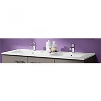 Plan vasque Angelo double vasque blanc 120 cm