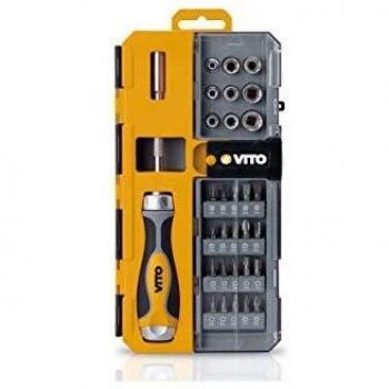 Ensemble d'outils tout-en-un avec 30 outils magnétiques, 20 embouts de vissage et 9 prises VITO