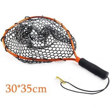 Lightweight Rubber Fishing Net with Sturdy Handle