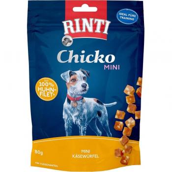 RINTI Chicko Mini Snack per cane – 160 g Dadini di formaggio e pollo (pacchetto doppio)