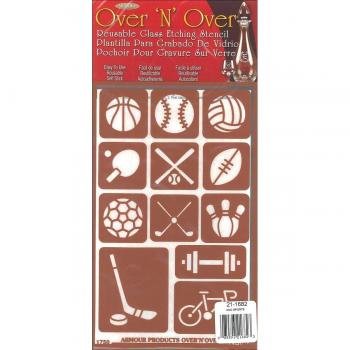 Reusable Sports Stencil by Armour Products, 5 x 8