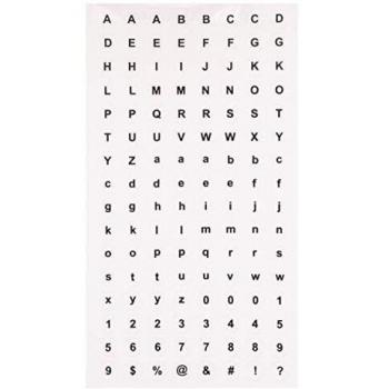 Transparent Alphabet & Number Stickers (Pack of 1000)