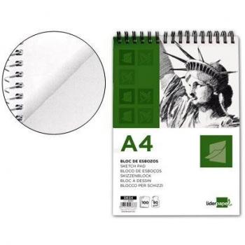 Cuaderno de dibujo Liderpapel A4 100 hojas 90 gramos