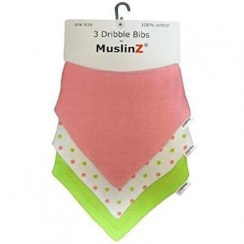 Set di 3 Bavaglini Bandana per Neonati e Bambini, Toni Rosa