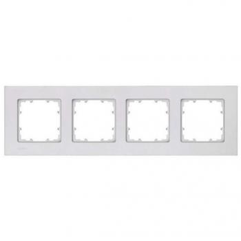 Siemens Schalterprogramm 4fach Rahmen Delta Aluminium (Metallic) 5TG11141