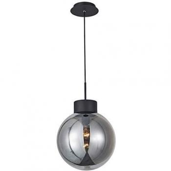 Brilliant Pendelleuchte »Astro«, 1 flammig-flammig, 120 cm Höhe, Ø 30 cm, E27, kürzbar, Rauchglas/Metall, schwarz