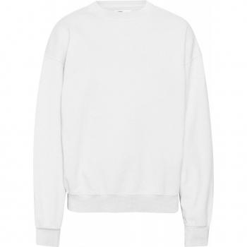 Sweatshirt bio oversized col rond Colorful Standard blanc optique