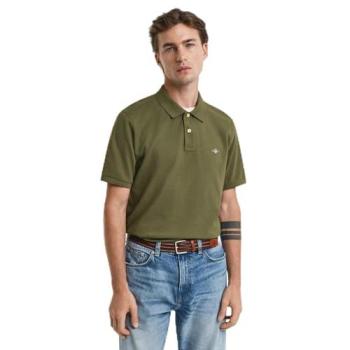 GANT Mens Moss Green Shield Logo Polo – Male – Extra Large