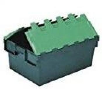SecureSeal 40L Green Storage Box with Hinged Lid