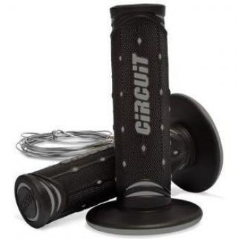 Coppia Manopole Circuit Racing Nero e Grigio