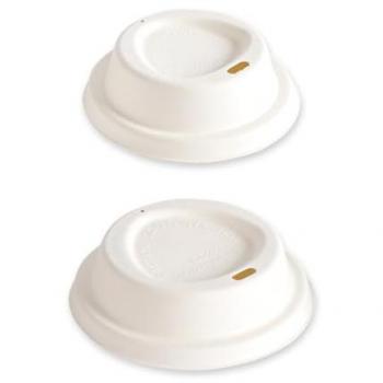 Zuckerrohr-Trinkbecherdeckel 84 mm, weiß