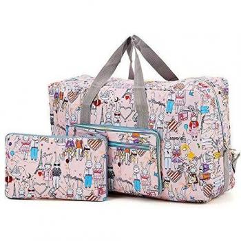 Arxus Large Travel Duffel Bag with Shoulder Strap (Pink Rabbit)