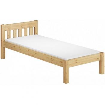 Lit enfant en bois massif naturel 90x190, comprenant sommier et matelas