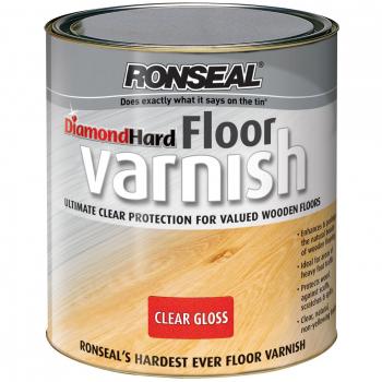 Ronseal Diamond Hard Floor Varnish, 5 Litre, Gloss