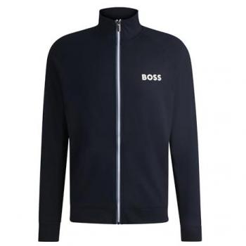 Felpa con Zip BOSS Uomo Authentic Z 10208539 18 Blu Scuro S