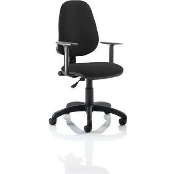 Eclipse I Lever Task Operator Chair Black With Height Adjustable Arms
