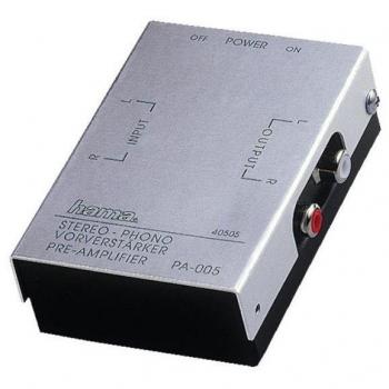 Hama Stereo‑Phono‑Preamplifier PA‑005 in Silber, hervorragender Zustand
