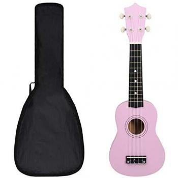 vidaXL Soprano Ukulele Set with Bag for Kids Pink 21