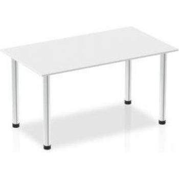 Impulse 1400mm Straight Table Chrome Post Leg