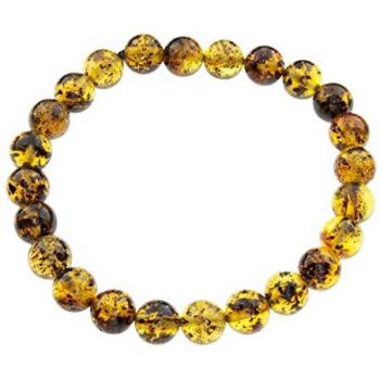 OSTSEE-SCHMUCK Armband »Grünes Bernsteinarmband 8 mm«