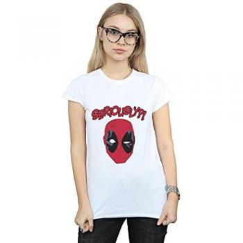Marvel Deadpool T-Shirt für Frauen – Baumwoll‑Klassiker, weiß