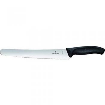 Victorinox 26cm Black Wavy Bread Knife