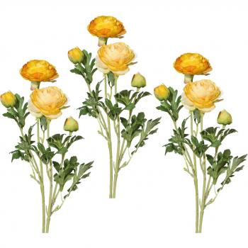 Gelbe Kunstblume, 6er Set, Creativ Green